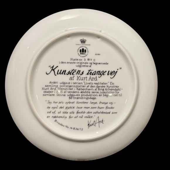 Vintage Kurt Ard Collector Plate "Cousins Playing" Bing & Grondahl - Picture 2 of 2